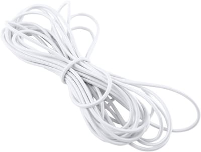 Elastisch rubberkoord met een diameter van 5 mm en 10 mm - ideaal voor knutselen, hobby en bevestigen (10 meter wit)
