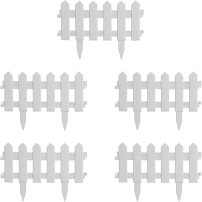 Tuinrand Set - Borderrand Flexibel - Gazon Afscheiden - Gereedschapsloze Montage - 5 Stuks - Zwart