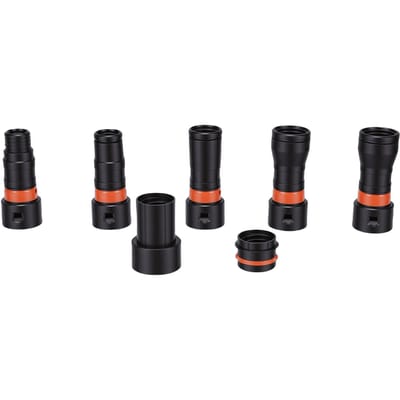 7 Pièces Adaptateur de Tuyau de Collecte de Poussière Pince Rotative à 360 Degrés Adaptateur de Tuyau d'Aspiration pour Outils Électriques Ponceuses black