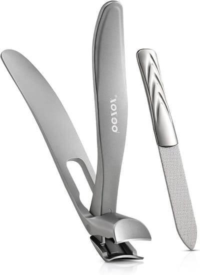 Ergonomische Nagelriemknipper met Hoek, Precisie Teenelknipper voor Dikke Nagels en Ouderen