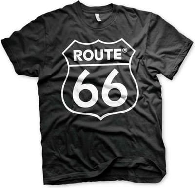 Route 66 Heren Tshirt -S- Logo Zwart