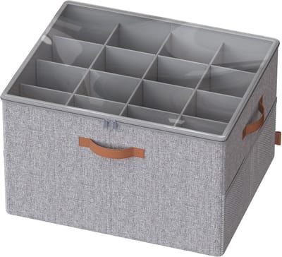 SONGMICS - Schoenendoos - Schoenenorganizer voor 16 Paar - Transparant Deksel - Ruimtebesparend - Voor Kast