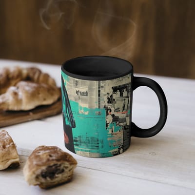 Magische Mok - Foto op Warmte Mokken - Koffiemok - Klassiek - Pareloorbel - Streetartstijl - Kleurrijk - Magic Mok - Beker - 350 ML - Theemok
