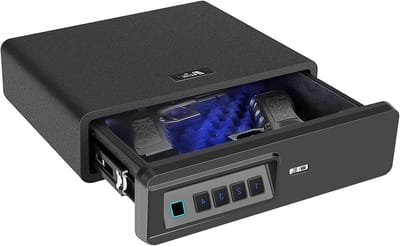 Vingerafdrukkluis - Snelle kluis - Veilige opslag - Elektronisch slot - Compact formaat - Zwart