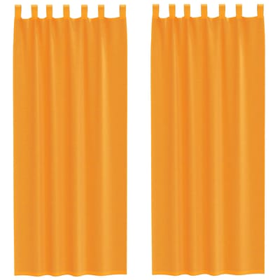 vidaXL - Gordijnen - Voile - met - lussen - 2 - st - 140x260 - cm - oranje