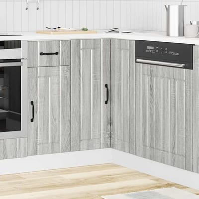 vidaXL - Keuken - hoekonderkast - Lucca - bewerkt - hout - grijs - sonoma - eiken