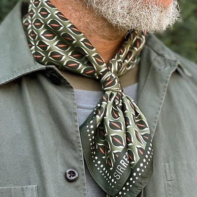 Sir Redman - Sjaals - neckerchief Norman green - groen / ecru / oranje