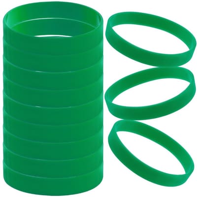 Allecto - Polsen - Veiligheidsarmbanden - Opvallende kleuren - Groen - Stretch armbanden - Geschikt voor evenementen en concerten - 12 stuks