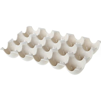 Boîte à œufs Conservation fraîcheur Polyvalente 3 rangées Gain de place Récipient de stockage d'œufs pour cuisine white