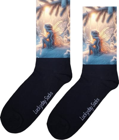 Elfje - Opkikkertje - Winter - Grappige sokken - Valentijn cadeau - Verjaardag cadeau - Kerst cadeau - Fantasie - Grappige sokken - Leuke sokken - Vrolijke sokken - Kerst sokken - Vaderdag - Moederdag - Socks maken Happy - 37-44