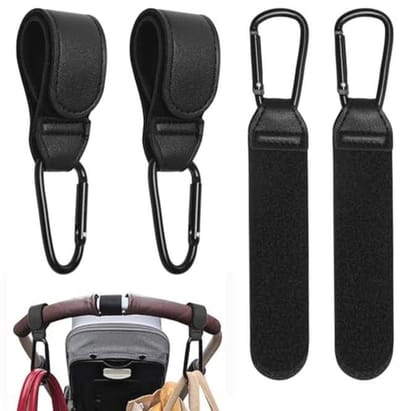 Verstelbare Kinderwagenclips - 4 Stuks voor Boodschappen en Luiertassen