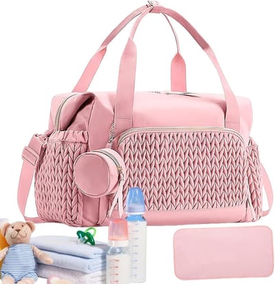 Luiertas Tote - Baby Organizer - Baby Verzorging - Ruime Capaciteit - 44 x 22 cm - Roze
