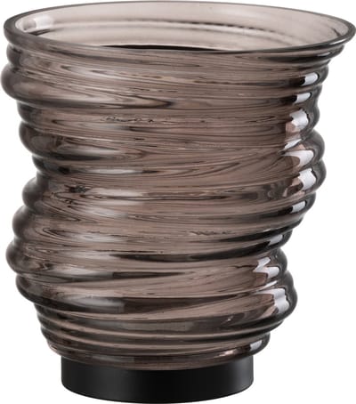J-Line vaas Tornado - glas - grijs - small - Ø 16 cm