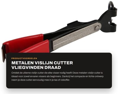 Dailygoods- Vislijn Cutter Klein Formaat - Metaal - Lichtgewicht - Duurzaam - Snelle Knoop Tool - Met Slijpnaaldsteen - Vislijnsnijder