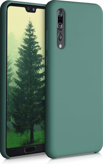 kwmobile telefoonhoesje geschikt voor Huawei P20 Pro - Hoesje met siliconen coating - Smartphone case in dennengroen