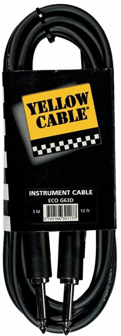 Yellow Cable G63D - 1/4" gegoten jack/jack-kabel 3 meter