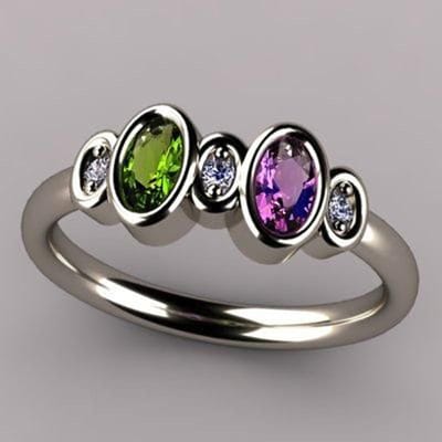 Huitan Nieuw Item Vintage Ringen voor Vrouwen Ingelegd met Olijf/Paars/Wit CZ Eenvoudige Stijlvolle Vingerring voor Dames Feest Verjaardag Sieraden 10 black