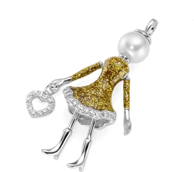 Giorgio Martello „Bella Giulia“ bewegend poppetje, hanger met hartje.
