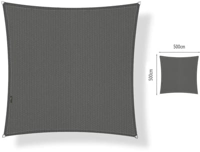 Schaduwdoek 5x5 vierkant Cool grey