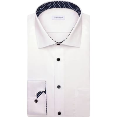 Seidensticker Heren Overhemd White - Slim Fit - New Kent Kraag - Maat 40 - Extra Lange Mouwen