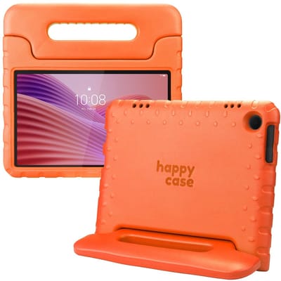 HappyCase Kinder Tablethoes Geschikt voor Lenovo Tab M10 Gen 4 (2025) | Kindvriendelijke Hoes | Beschemhoes | Kinderhoes | met Handvat en Standaard | Oranje