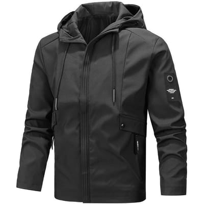 Herenjas met capuchon Lente- en herfstjas Jeugd casual jas Nieuwe herenjas 7XL