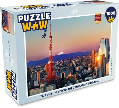 Puzzel Torens in Tokio bij zonsondergang - Legpuzzel - Puzzel 1000 stukjes volwassenen