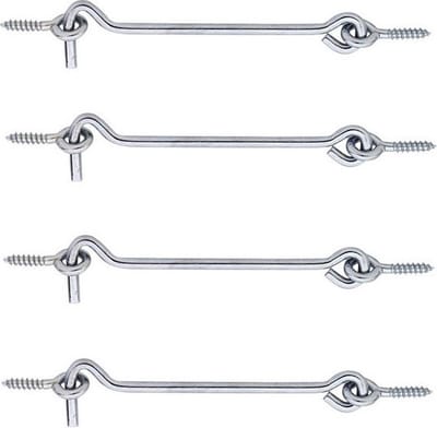 Windhaak - 4x stuks - verzinkt staal - 3 x 0,3 cm - deurhaak