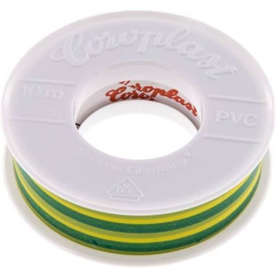 Elektrische Isolatietape Vde-Getest 15mm/10m Groen/Geel [10 Stuks]