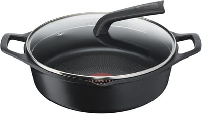 Aluminium Steelpan met Deksels en Handvatten, Ø 28 cm, Geschikt voor Inductiekookplaten en Gasovens