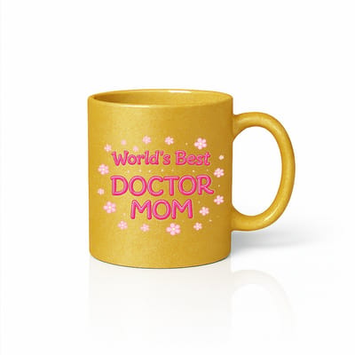 World's Best Doctor Mom Mok - Lief Cadeau voor Moederdag & Artsen - Luxe Keramische Beker - Goud