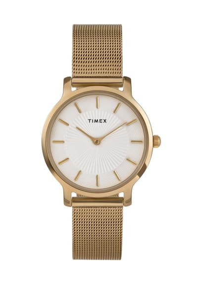Timex Transcend Quartz Analoog Horloge Gouden Toon Kast: 100% Loodarm Messing | Armband: 100% Roestvrij Staal 34 TW2Y10200AJ, TW2Y10300AJ