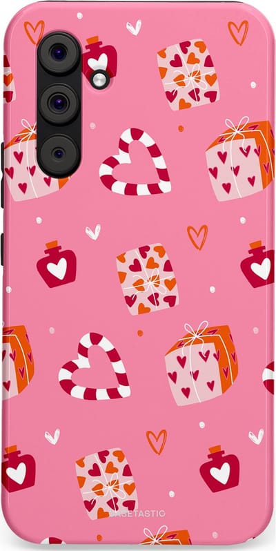 Casetastic Hoesje Geschikt voor Samsung A54 (5G) - Stijlvolle Beschermende Duo-layer Case - Zoete Liefde Roze