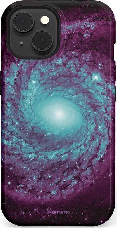Casetastic Hoesje Geschikt voor Apple iPhone 15 Magsafe - Stijlvolle Beschermende Duo-layer Case - Nebula zonnestelsel