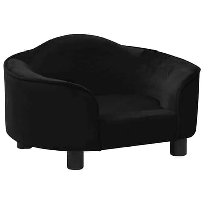 vidaXL - Hondenbank - 67x47x36 - cm - pluche - zwart