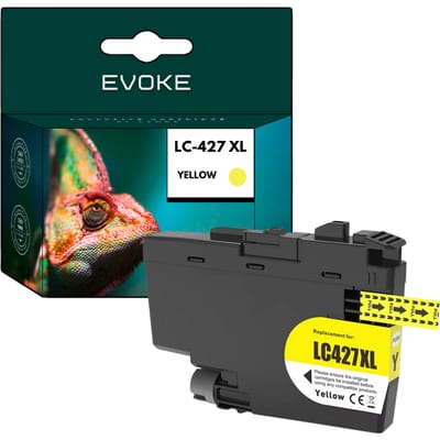 Evoke Compatibele Inkt voor Brother Lc-427Xl Lc427Xl Lc427Xly Geel 62 ml 5000 Pagina's Mfc-J5955Dw J6955Dw J6957Dw J6957Dwt J6959Dw