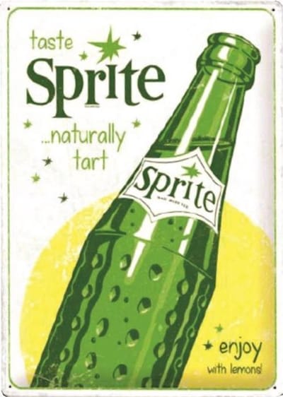 Wandbord - Sprite Taste Naturally Tart - Special Edition - 30x40 cm