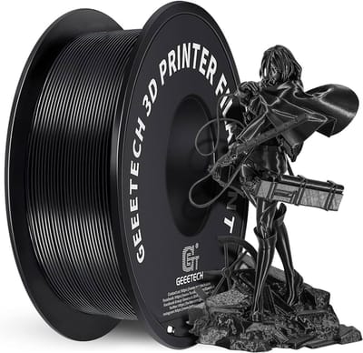 Geeetech PLA Filament Zwart 1.75mm – 1KG 3D Printer Filament – Hoge Precisie – Geschikt voor FDM 3D Printers – Sterk & Betrouwbaar