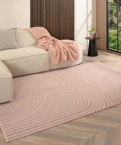 Japandi vloerkleed - Ease Akira oudroze 160x230