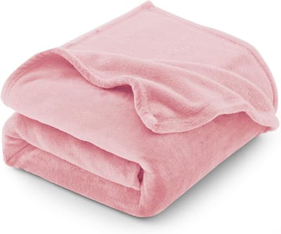 Knuffeldeken - Pluizige deken Woondeken - Gezellige uurtjes - Behaaglijk zacht - 130x150 cm - Roze