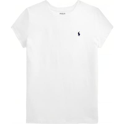 Polo Ralph Lauren T-shirt SS23 Ronde Hals Pullover Effen Kleur Korte Mouw Dames Tops Wit 313827451-001 XL white
