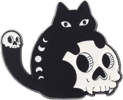 Pin Broche - enamel pin - kledingspeld - Halloween - Skull kat