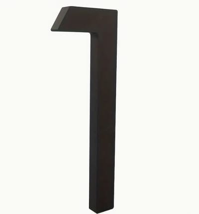 Huisnummer 1 zwart - groot 15cm - huisnummer mat zwart