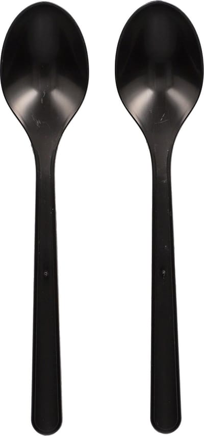 Lepels herbruikbaar "Circulware", PP 18,5 cm zwart (100 stuks)