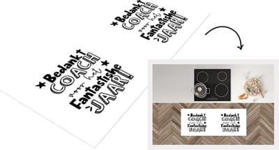 Keukenloper - Loper keuken - Bedankt - Coach - Quotes - 120x50 cm - Keukenloper vinyl