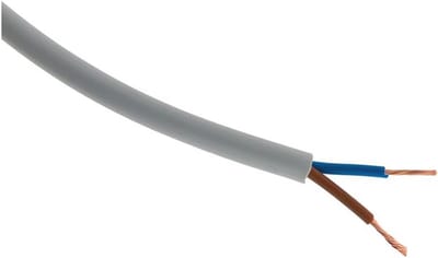 Voedingskabel H05VV-F 2x1mm² - Geschikt Voor Huishoudelijke Apparaten - Slijtvast En Vochtbestendig - Grijs - 10m