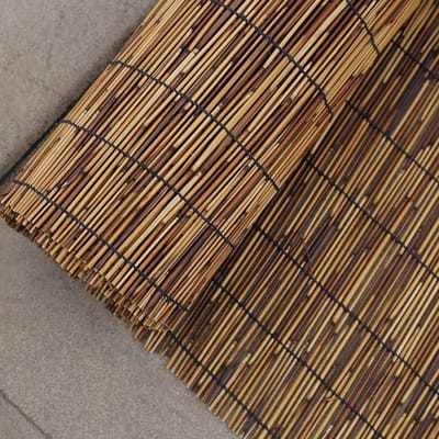 Outdoor hekwerk bamboe scherm voor tuin decoratieve tuin hekwerk hekwerk rollen balkon scherm privacy hek achtertuin scheidingswand voor dek zwembad appartement reling (100 x 500 cm (3,3 x 16,4ft))