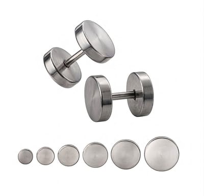 3 paar Zilverkleurige oorstekers voor heren – minimalistische ronde metalen oorbellen set in verschillende maten – moderne strakke oorstekers
