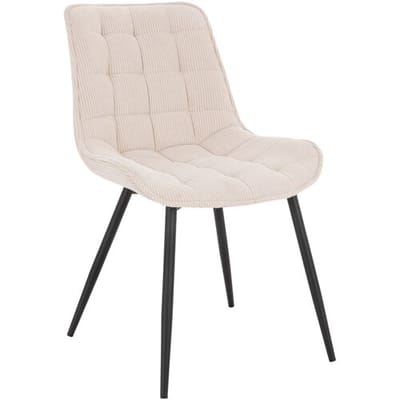 HOME DELUXE Set van 2 eetkamerstoelen Ikalo (Crème)