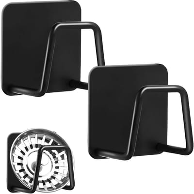 Sponshouders keuken, sponshouder gootsteen, sponshouder keukenspoelbak, sponshouder, voor het opbergen en afdruipen in het huishouden, zwart